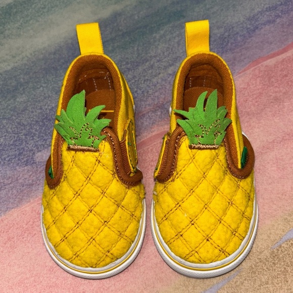 Vans Pineapple Slip On Shoes toddler size 5 yellow green - Picture 3 of 8